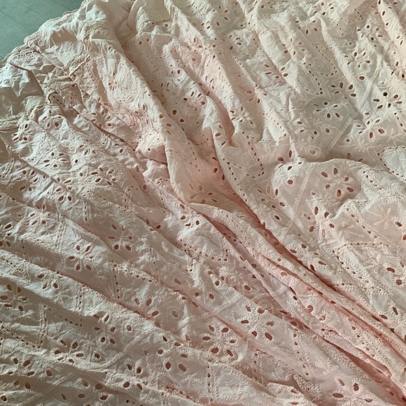 VICI Delilah Eyelet Cutout Maxi Dress Peach Pink Small S NWT boho romantic - Picture 6 of 16